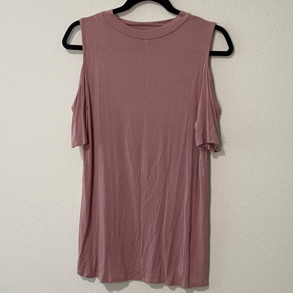 Women's Sexy Cold Shoulder Top Tee T-Shirt Shirt Sleeve - Picture 3 of 4